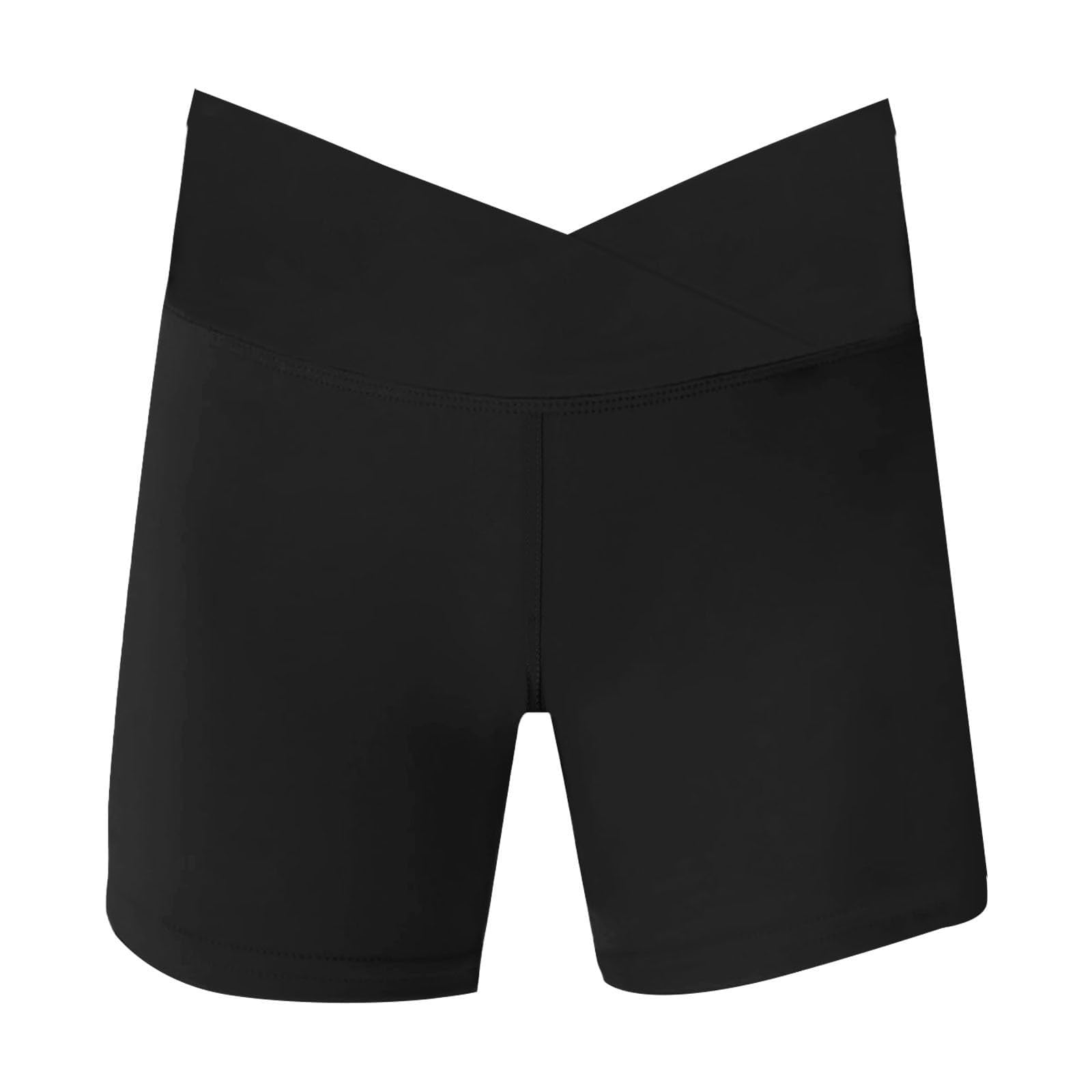 Generisch Pantalones de compresión para chicos para niña, pantalones cortos de deporte, cintura en V, leggings cortos, motero, danza, gimnasia, pantalones cortos para niños, 86 prendas