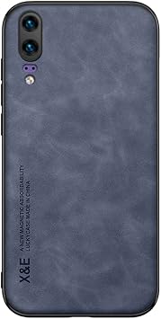 Kepuch Silklike Case Compatible Huawei P20 Cover with Built-in Metal Plate for Huawei P20 - Blue