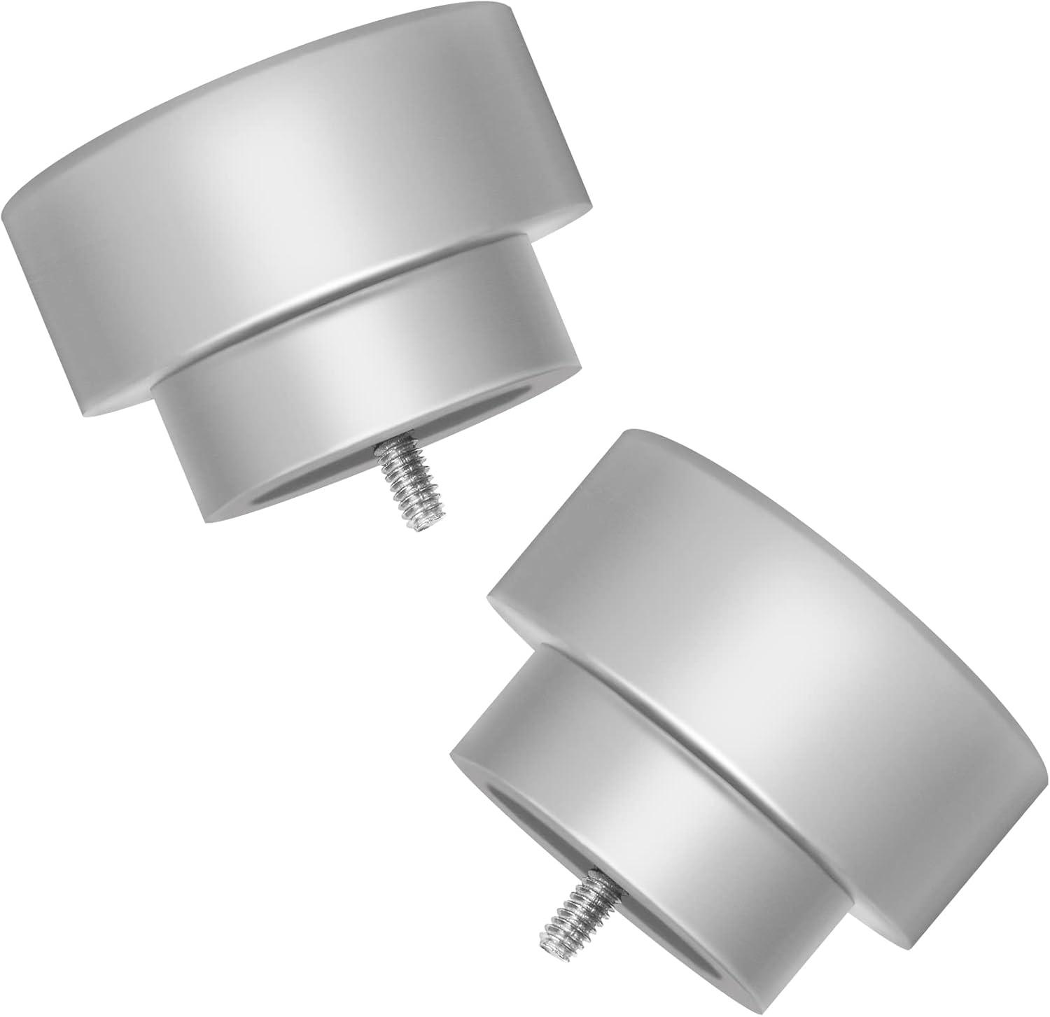 Time Forest Curtain Rod Finials Silver, 2Pack Home & Kitchen