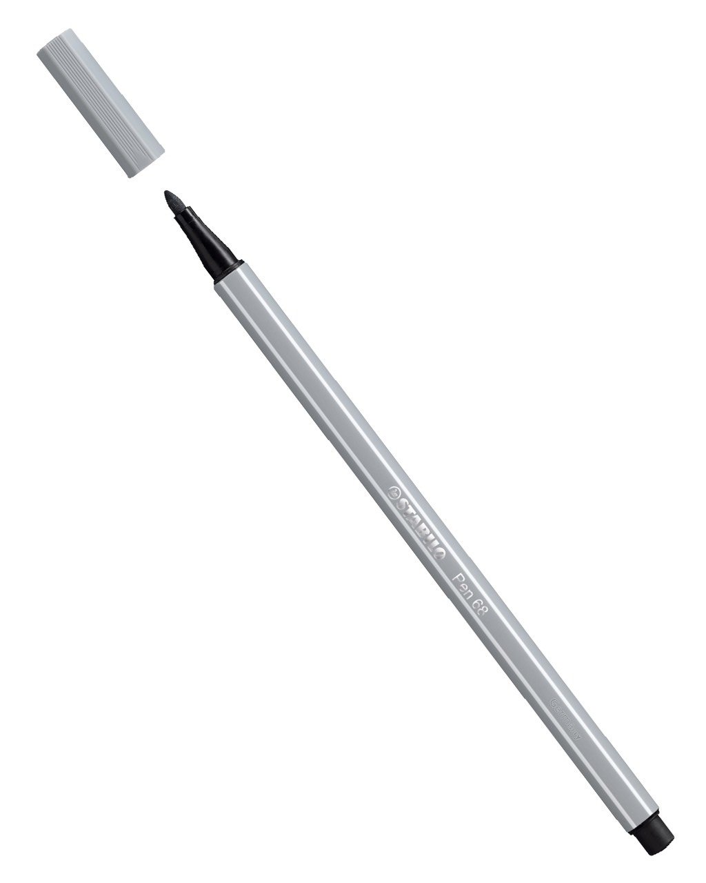 STABILO Pen 68 mittelgrau feutre gris sans traverser le papier