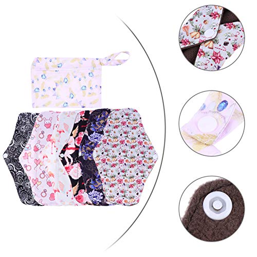 Healifty Pano Sanitário Reutilizável Menstrual Guardanapo Sanitário Menstrual com Bolsa para Senhora