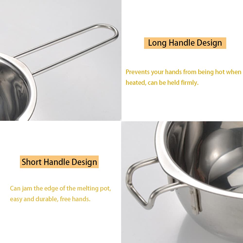 Pentola A Bagnomaria In Acciaio Inox 600ML - Per Sciogliere Cioccolato, Burro E Formaggio - Foto 5