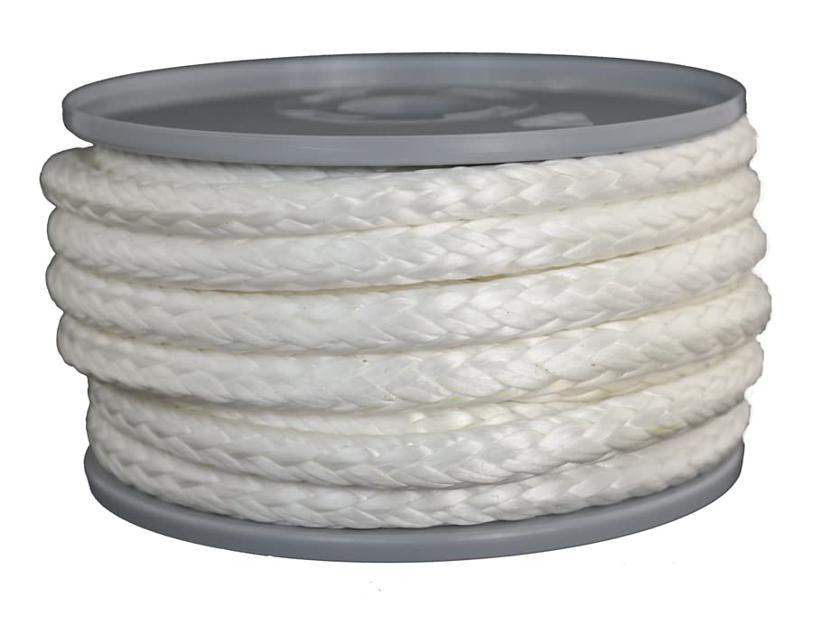 Dyneema, corda intrecciata, colore bianco, diametro 8 mm, 5.300 daN, lunghezza: 10 metri