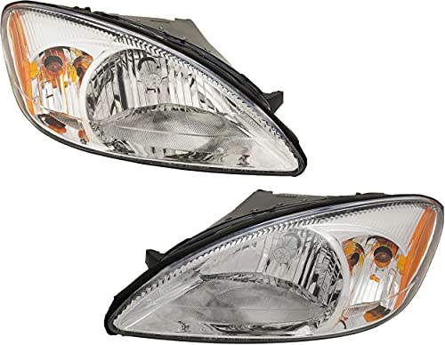 Headlight Assembly Compatible with 2000-2007 Ford Taurus Halogen Passenger and Driver Side
