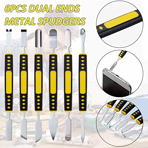 Newellsail Elektronik Reparaturwerkzeug Set Spudger-Öffnungswerkzeug Metall Brechstange Doppelkopf Demontage Werkzeug für iPad, Tablets, Laptop, Handy, Elektronikgerät (6 Stück)