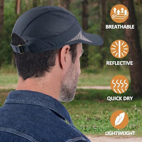 Image of HSR Unstructured Reflective Lightweight Breathable Stylish Sports Soft Hat Cap for Men and Women
