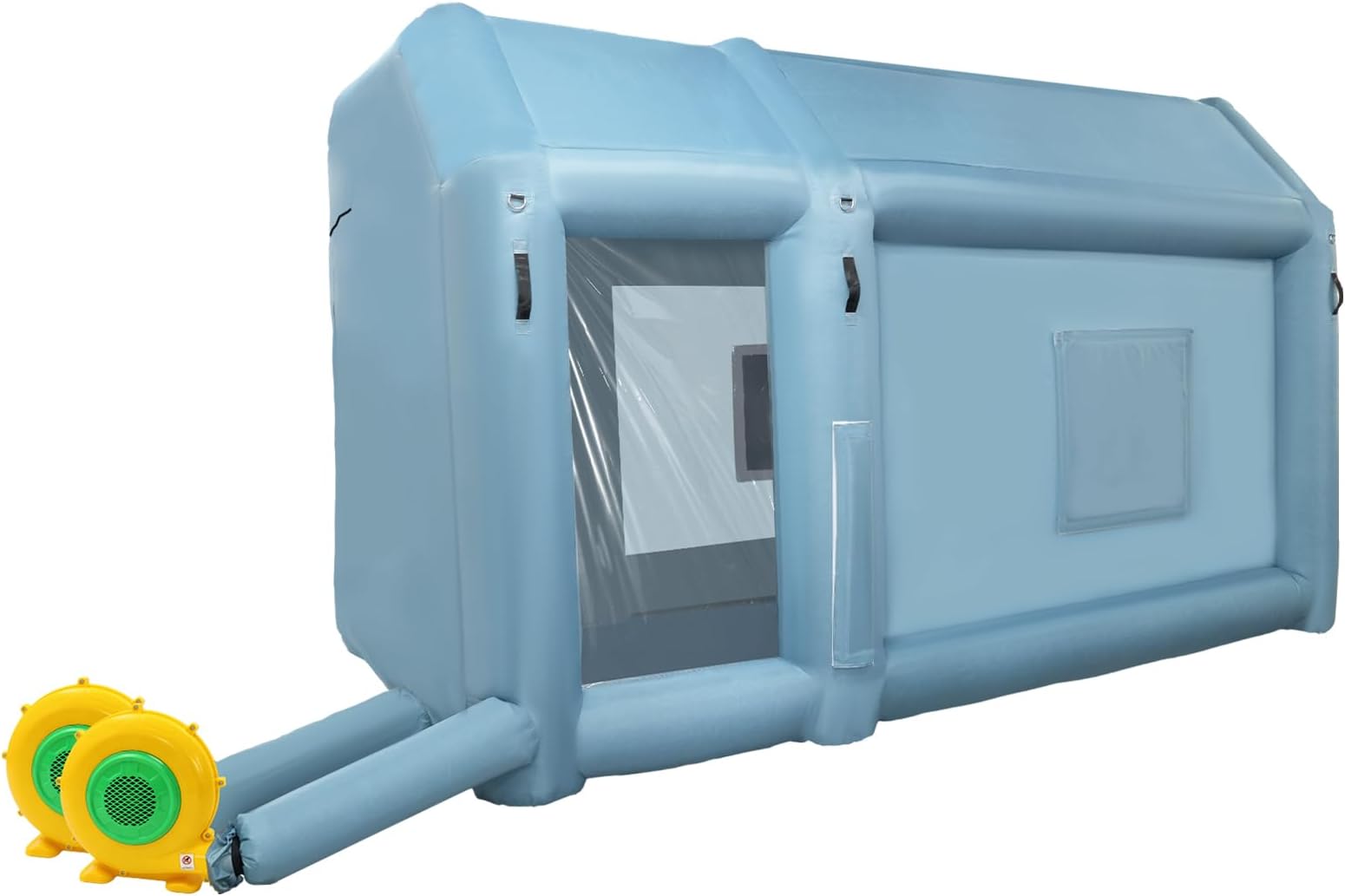 Portable Inflatable Paint Booth, Inflatable Spray Booth, Motorcycle Paint Tent with Blowers, 12.5 * 5.9 * 6.9ft Inflatable Paint Booth, for Paint Booths, Exhibition Events, Outdoor Tents