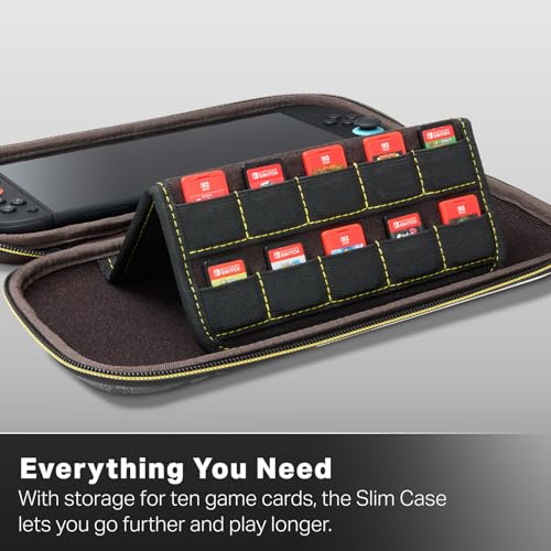 Image of PowerA Slim Case for Nintendo Switch 2 - Mario Kart World, Officially Licensed, Protective Case, Holds 10 Game Cards, Padded Screen Protector, Built-in Play Stand