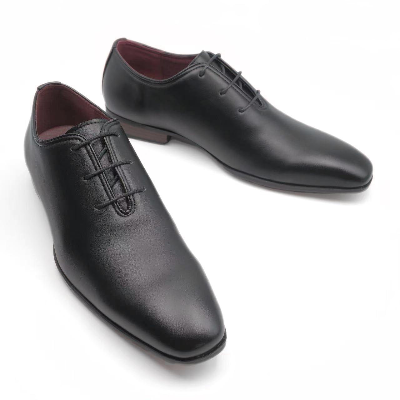 Finishing & Sewing Chaussures d'affaires à lacets pour homme, marron, en cuir, chaussures Oxford classiques, chaussures formelles pour homme