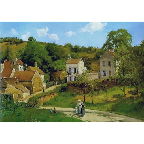 Poster roulé L'Ermitage à Pontoise 1867 pour une décoration murale impressionniste grand format