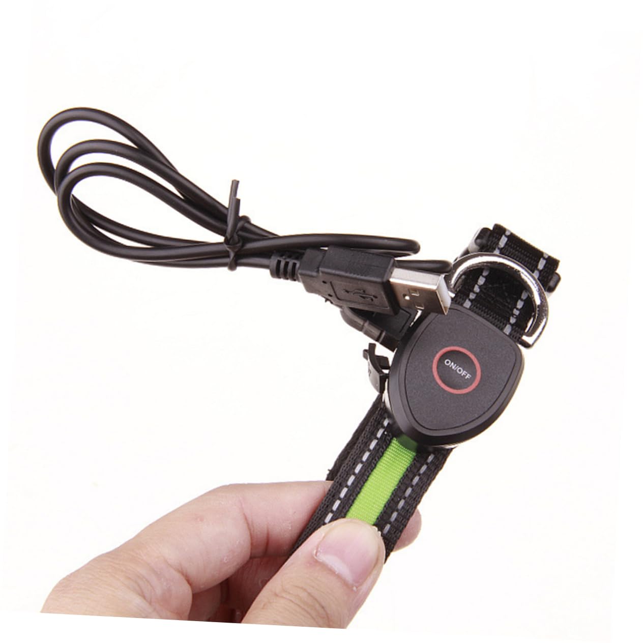 INOOMP 3 Piezas Collar Intermitente para Mascotas iluminar Collares para Perros Llevado Circular USB Cuello Iluminado con luz de Flash Anillo de Cadena