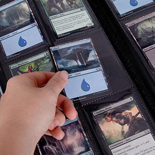 Citadel Collectibles Display Album, Black, 40 Acid-Free Pages, Compatible with Major Trading Card Games, Includes Sideboard Pockets for Stability