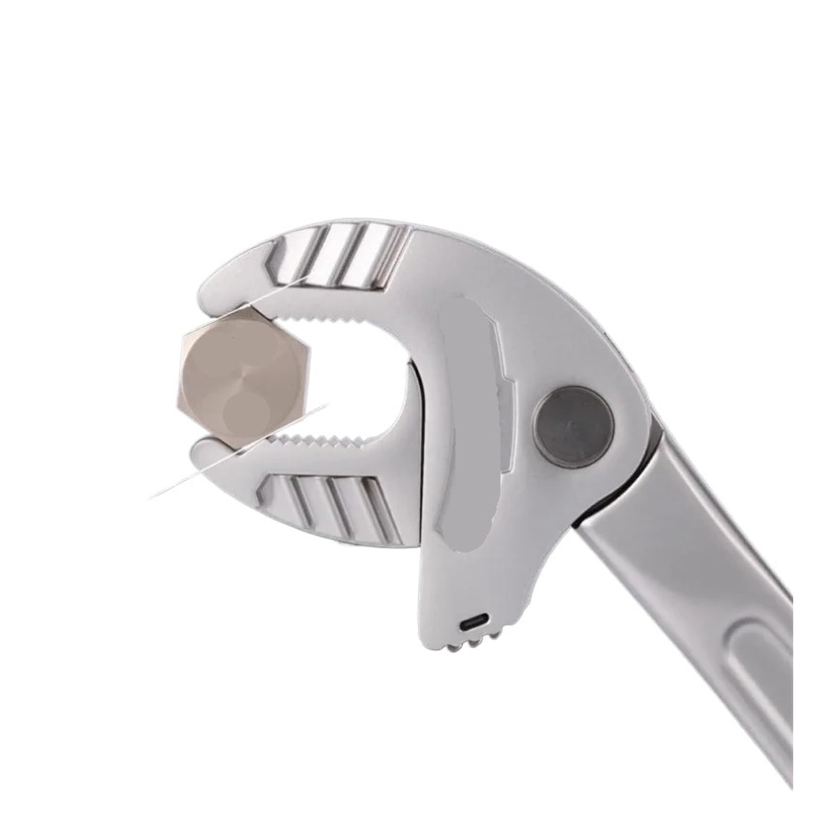 Wjiayao 1Pc 19-24Mm Crab Claw Wrench Heavy Duty Industrial Crab Claw Wrench Self Adjusting Ratchet Wide Jaw Tool For Automotive Piping Manufacturing(1Pc 19-24Mm)