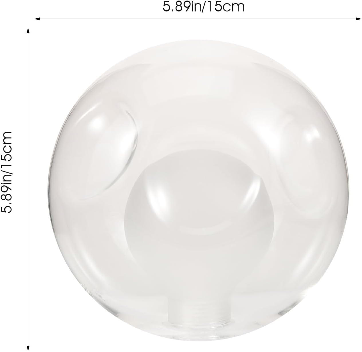 Replacement Globe Shade, Clear Glass Globes Lampshade Ball in Ball Glass Lamp Glass Replacement for Ceiling Decorative Pendant