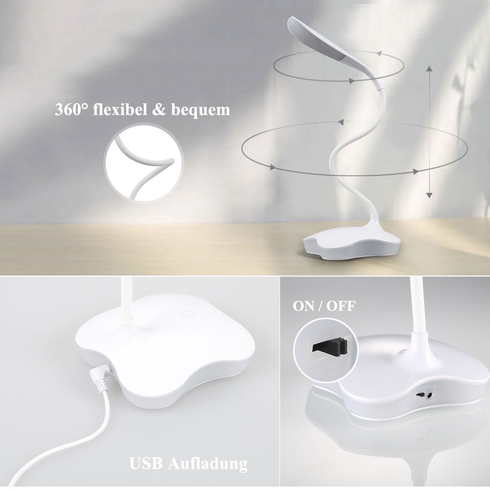 Lecture Rechargeable | Lecture Eye Care À 3 Niveaux Luminosité,Lampes Lecture Alimentées Par Usb