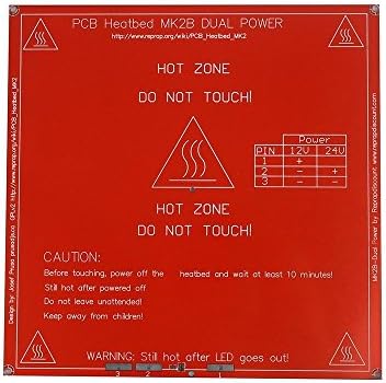 PCB Prusa MK2B Heatbed - Dual Power for RepRap or Mendel