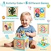 Fajiabao Cubo Actividades Bebe Juguetes Niños 1 Año - Juguetes Montessori 1 2 3 Años Juguetes Bebe de Madera Juegos Educativos con Laberintos Regalos Navidad para Bebes Niños Niña #2