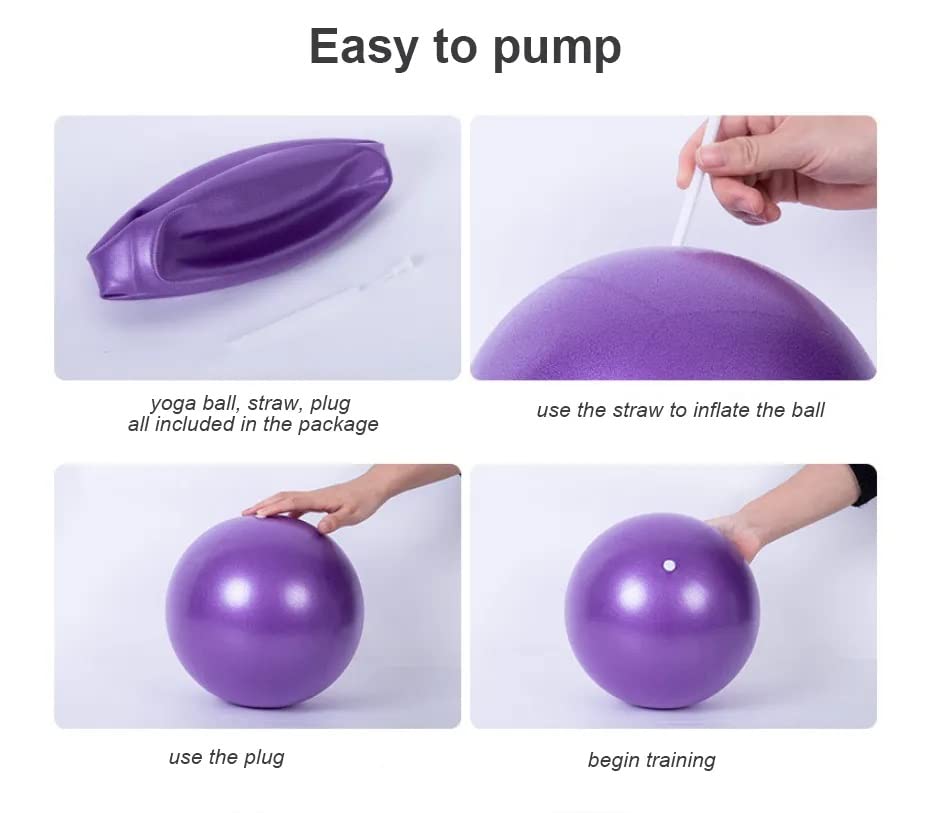 Palla Pilates Mini 25 Cm - Per Yoga, Fitness E Riabilitazione, PVC Antiscivolo - Foto 8