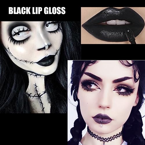 Black Lipstick Matte Liquid Lipstick Smudge Proof Black Lip Gloss Waterproof Black Lip Stain Long Wear Velvet Black Lip Stick Dark Lipstick For Women #TOP2