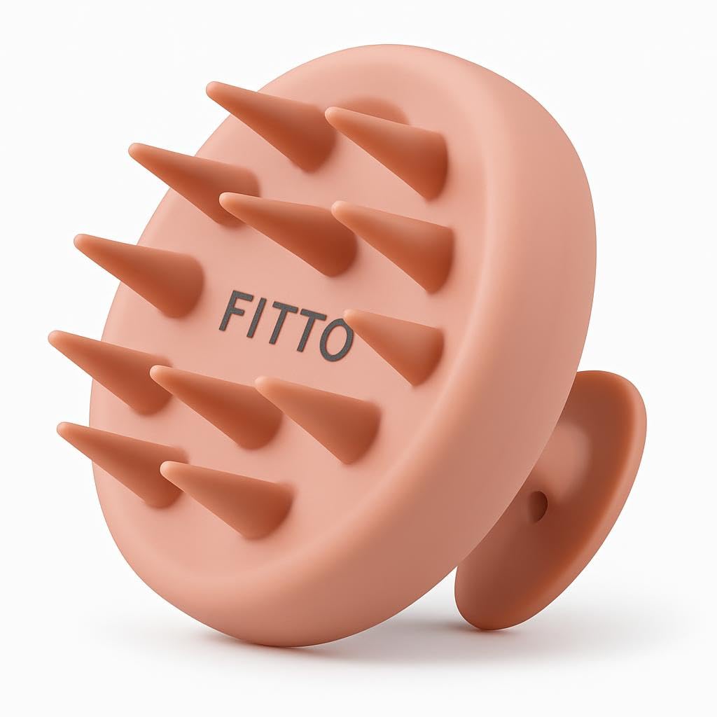 FITTO Silicone Scalp Massager Shampoo Brush for Shower, Soft Bristles, Waterproof Scalp Exfoliator, Deep Cleansing Hair Brush, Gentle Scalp Care for Men, Women, and Kids - Assorted color