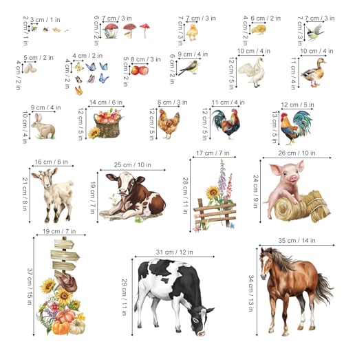 Wondever Vinilos Decorativos Animales de Granja miniatura 4