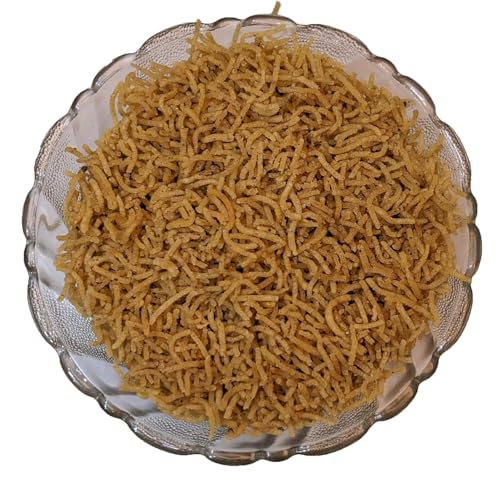 Image of Santushti Namkeen Falhari Sev-200 Gram | Made in Groundnut Oil | Authentic Spicy Snack | Crispy Crunchy Indian Sev for Tea Time, Parties, Travel, Office and Everyday Snacking P (Falhari Sev)