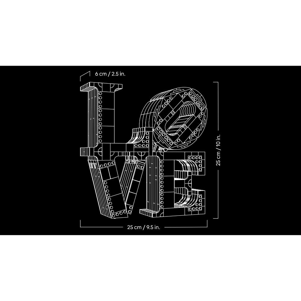 LEGO Art Love - Modellbau für Erwachsene - dekoratives Kunstobjekt zum Bauen - kreative Aktivität für Frauen und Männer - Geschenkidee für Paare - 31214