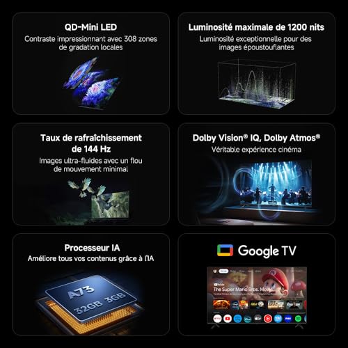 XIAOMI TV S Mini 55 2025, QLED, 55 inch, Mini LED, Dolby Vision, Dolby Atmos144Hz, 1200 nits – Image 3