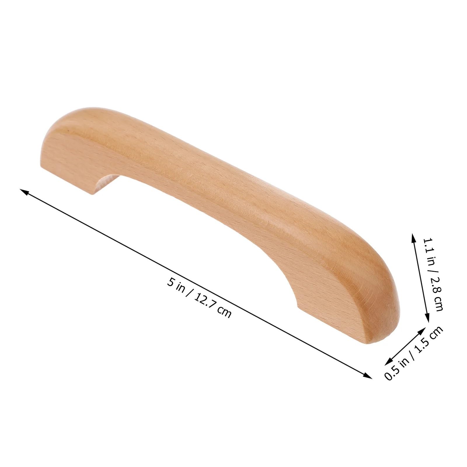 4Pcs Hardwood Cabinet Knobs Sturdy Wood Drawer Handles Smooth Touch Easy Install For Kitchen Wardrobe Closet Furniture Pour Placards