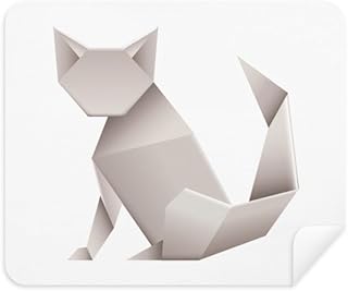 Origa Geometric Cat Pattern Cleaning Cloth Screen Cleaner 2pcs Suede Fabric