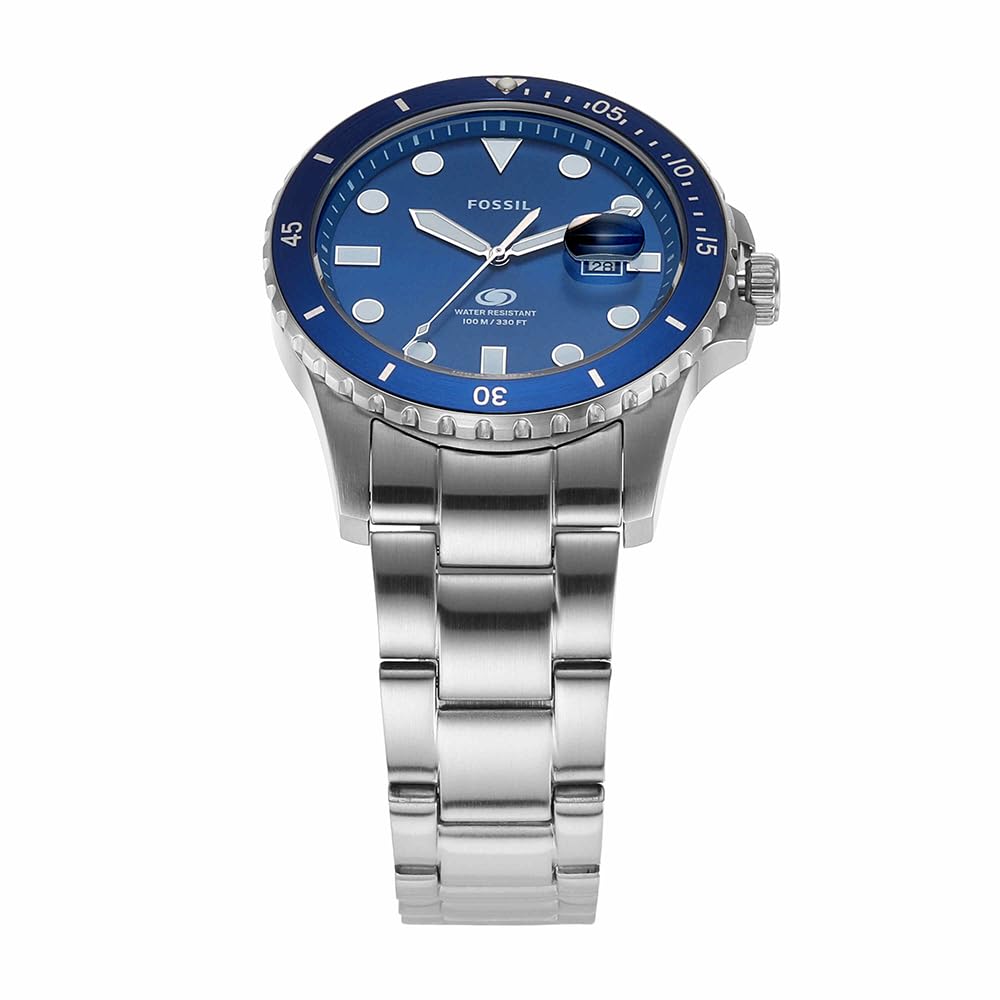 Fossil Blue Uhr Für Herren, Quarzwerk Mit Edelstahl- Oder Lederarmband