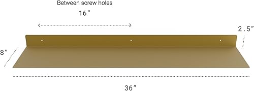 Miniatura 3 de DIY CARTEL Estante flotante lineal acero ennegrecido forjado metal resistente industrial montado en la pared estante rústico moderno fabricado en