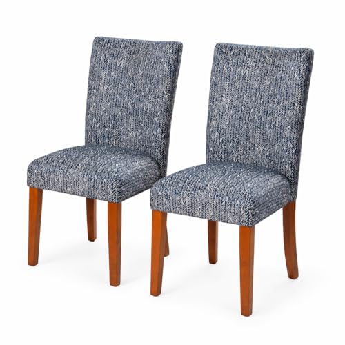 Image of HomePop Parsons Dining Chair, Navy (Set of 2)