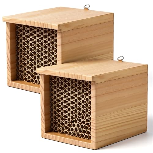 Mason Bee House with 294 Tubes for Outdoors