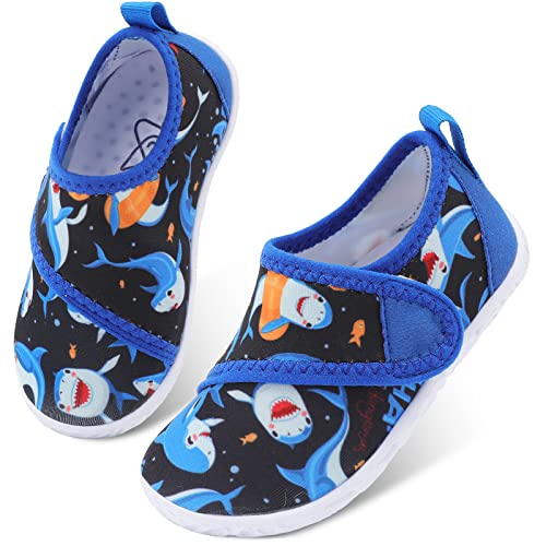 Image of LeIsfIt Toddler Water Shoes Boys Girls Barefoot Aqua Socks Kids Breathable Quick-Dry Swim Shoes for Beach Pool Surf
