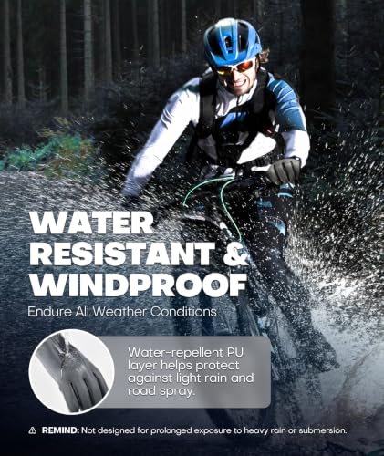 Image of Winter Gloves Men Women Made with 3M Thinsulate, Lightweight Thermal Warm Gloves for Cold Weather with Touch Screen Fingers, Water Resistant Running Gloves for Cycling, Hiking, Driving
