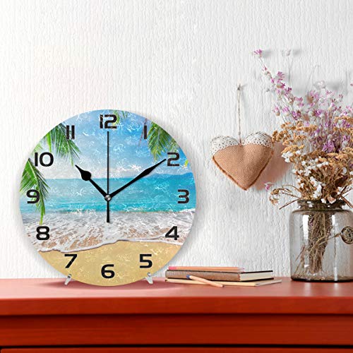 Reloj de pared analógico silencioso Qilmy 25 cm redondo miniatura 2