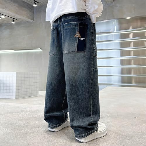 Boys Casual Pants for Daily Wear Comfortable Stretchy Youth Sports Trousers Elastic Waist Loose Fit Stylish Long4
