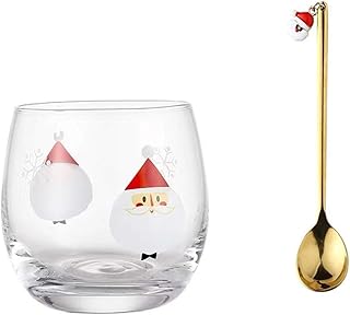 Amosfun 1 x kubek na Boże Narodzenie, mleko, o dużej pojemności, kreatywny kubek na wodę z łyżeczką Party Favor