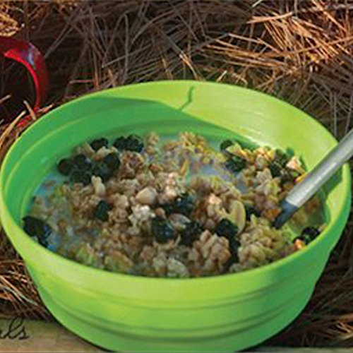 Ecoart Silicone Expandable Collapsible Bowl For Travel Camping Hiking (Green(S)) #TOP4