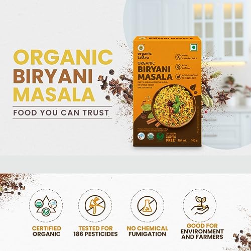 Image of Organic Tattva, Organic Biryani Masala Powder 100 Gram | Rich in Flavour and No Artificial Additives