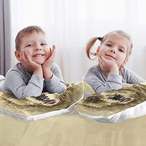 Housse de couette ours géométrique et 2 taies d'oreiller vintage faciles à border - 3