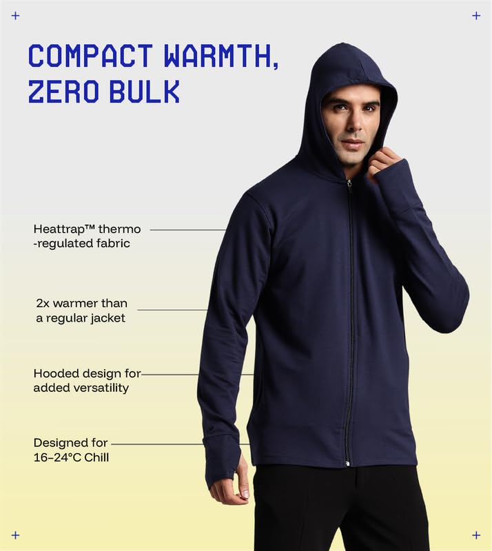 Image of BLUE TYGA Anti-AC Thermal Jacket Pro - Winter Jacket with Ultra-Lightweight HeatTrap Technology for Office, Flight, Travel & Indoor Cold Weather