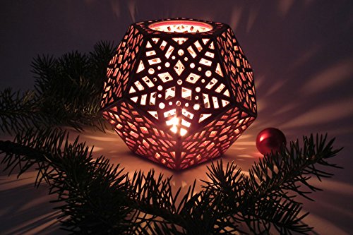 Red Christmas Star Ceramic Candle Lantern - Holiday Table Centerpiece, Handmade Tea Light Holder - Holiday Home Decor And Gift Idea #TOP2
