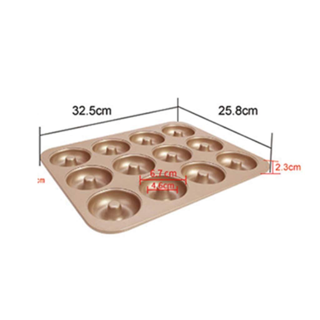 RJJ Mold ciasto 6/12 Nawet okrągłe puste pączki make ciasto formy chlebowe ciasteczka non-stick home do pieczenia (Size : B)