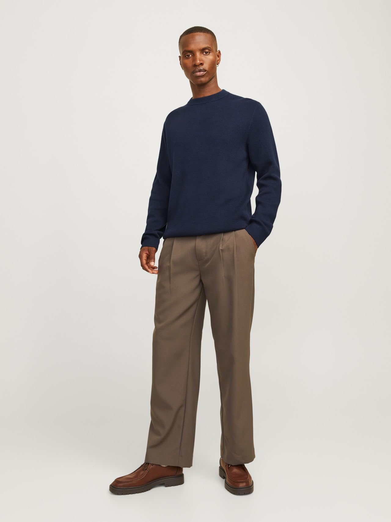 JACK & JONES Sweter z dzianiny Mężczyźni Jprblamerino Knit Crew Neck Sn