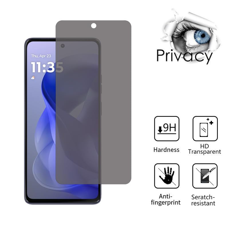 Image of Privacy Screen Protector for Motorola G Power 5G 2025, 2-pack Anti-spy Anti-Scratch Tempered Glass Film for Motorola Moto G Power 5G 2025