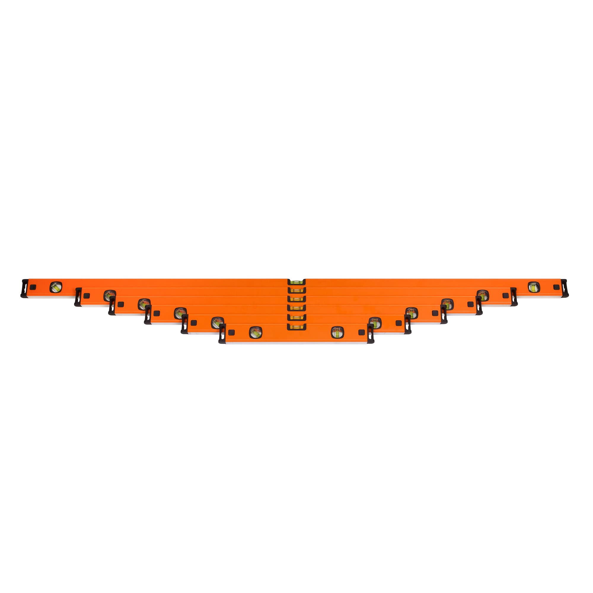 MIVOS - Livella a bolla in alluminio 150 cm con funzione specchio - 3 livelle precise - Livella a bolla con maggiore precisione di misurazione e profilo ergonomico in alluminio
