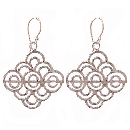 Karen Hill Tribe Earring Thailand Handmade Square Hilltribe Pure Silver