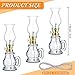 Yexiya 6 Set Vintage Glass Kerosene Lamp Rustic Oil Lamp Lantern Chamber Oil Clear Kerosene Hurricane with 6.6 ft Extra Wick for Indoor Use Lighting Decor Emergency (Trendy Style)